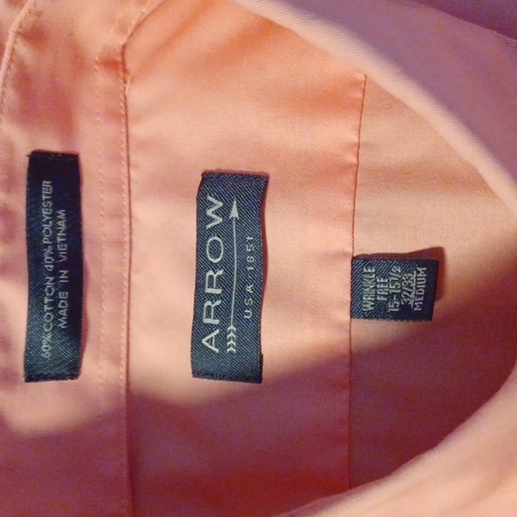 ARROW, MENS LONGSLEEVE DRESS SHIRT, 15-15 1/2, MEDIUM.32-33. - Picture 5 of 6